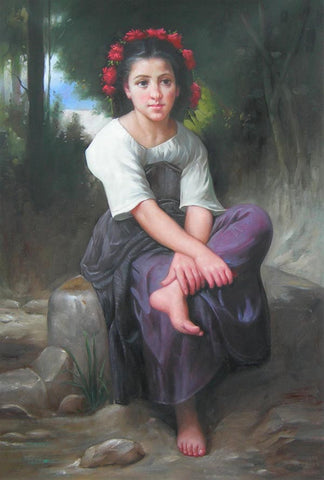 A Sitting Girl - GJ0292 (60x90 cm)