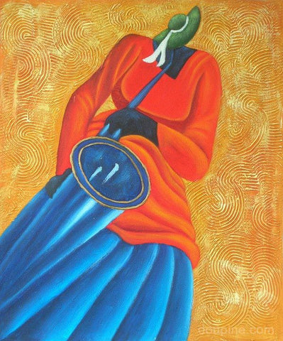 Lady in Red Coat - HS2546 (60x90 cm)