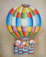 Three kids on the ballute[HS0347]