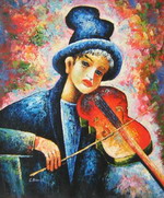 A lady with a violin[HS0395]