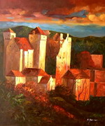 Shower in the setting sun[HS0510]