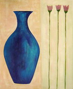 Blue Vase and Roses[HS0876]