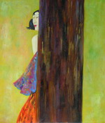 Woman behind Pillar[HS2349]