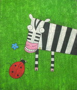 Zebra and his little friend[HS2538]