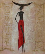 Model on Red Skirt (3)[HS2702]