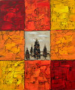 Leaf Splitted Painting[HS3636]