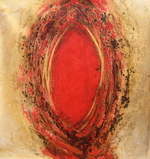 Red ellipse 40"x40"[HS4349]